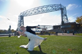 Bride and Groom at Duluth Depot in Duluth, MN.