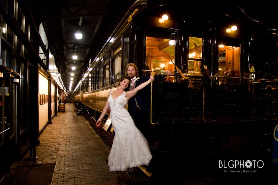 Bride and Groom at Duluth Depot in Duluth, MN.